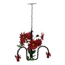 Ver imagem 4 de Luminária de Ferro para Teto Rústica com Flores Varias Cores para Sala de Estar - Vermelho