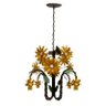 Pendente Lustre de Flores Coloridas Artesanal para Quarto de Casal Grande - Amarelo - 3