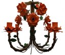 Ver imagem 1 de Lustre Ornamental Decorativo Para Sala de Estar Colonial - Laranja