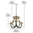 Ver imagem 2 de Lustre Ornamental Decorativo Para Sala de Estar Colonial - Marfim