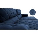 Ver imagem 4 de Sofá Retrátil e Reclinável 2,95m Molas Ensacadas Cama inBox Big Home com Bordado 3D Velusoft
