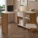 Ver imagem 1 de Mesa Escrivaninha Giratoria 3 em 1 Cinamomo Off White Arly