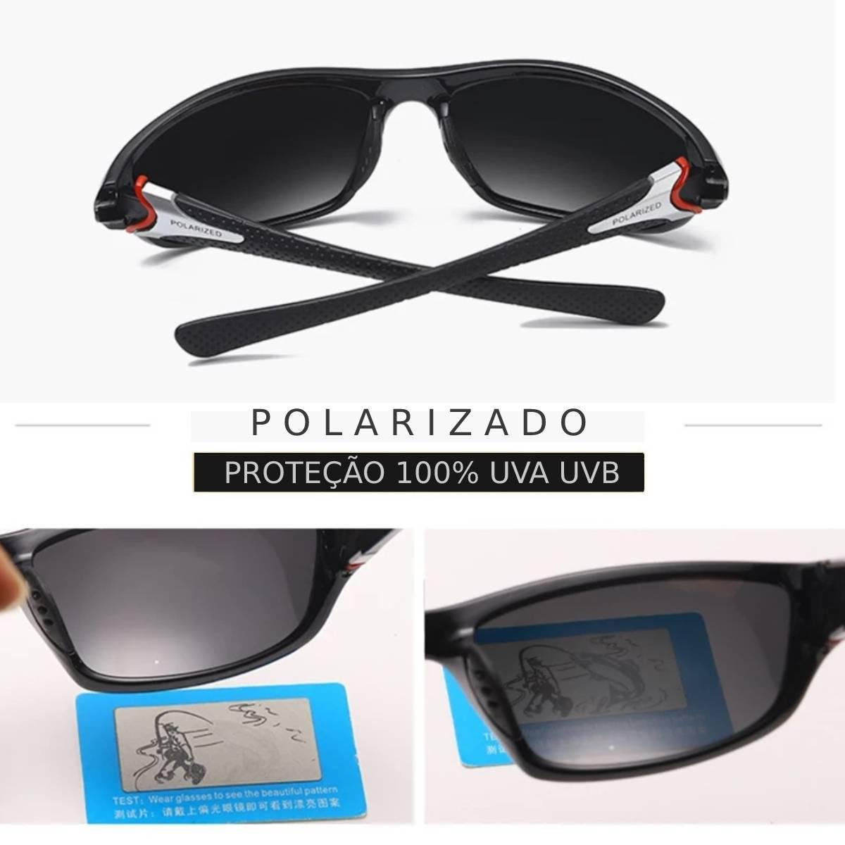 Óculos de Sol Masculino Polarizado Espelhado Esportivo S5 - 5