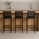 Ver imagem 3 de Banqueta Alta Astana Aço Carbono com Encosto – Assento Impermeável para Cozinha Bar Gourmet