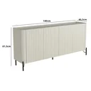 Ver imagem 4 de Buffet Mdf com Gaveta e Porta Brise L180 X A81,5cm Luna/preto F831b