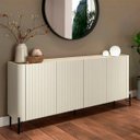Ver imagem 1 de Buffet Mdf com Gaveta e Porta Brise L180 X A81,5cm Luna/preto F831b