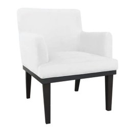 Kit 2 Poltronas Decorativa Vitória para Sala e Recepção Suede Branco - D'Rossi - 2