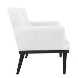 Kit 2 Poltronas Decorativa Vitória para Sala e Recepção Suede Branco - D'Rossi - 3