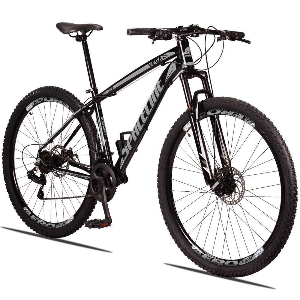 Bicicleta 29 Spaceline Vega 21v Preto+cinza - 1