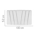 Ver imagem 2 de Painel Estofada Bélgica 100CM Solteiro Suede Branco - D A DECOR