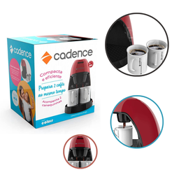 Cafeteira Single Vermelha CAF211 com 2 xícaras Cadence Colors - Modelo novo design - 4
