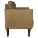 Ver imagem 4 de Poltrona Sala Decorativa Kit 2 Livia Pé Madeira Castanho Suede Marrom Rato M11 - D'Rossi