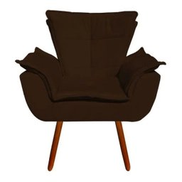 Kit 2 Poltronas Decorativas Opala Suede Marrom - 3 Kit 2 Poltronas Decorativas Opala Suede Marrom - 3
