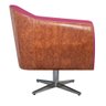 Poltrona Base Giratória Metal Couro Nozes Corano Pink - ADJ Decor - 4
