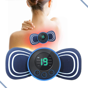 Mini Massageador Portátil Recarregável Elétrico sem Fio para Dor Pescoço Coluna Perna:preto/único/un