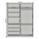 Ver imagem 5 de Guarda Roupa 165cm com Espelho 100% Mdf Branco Lilies Móveis
