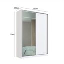 Ver imagem 6 de Guarda Roupa 165cm com Espelho 100% Mdf Branco Lilies Móveis