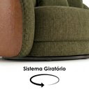 Ver mais imagens de Poltrona Decorativa Maya Base Giratoria Linho Color Trend e Courino Tca 307 Tcs 727 Moll