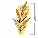 Ver imagem 4 de Adesivo Floral Boho Amarelo Estilo Nórdico 63x120 Minimalista Mod.03