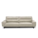 Ver imagem 2 de Sofá Decorativo Ashton 3 Lugares Sala de Estar 256cm Pés em Aço Couro Bege G88 - Gran Belo