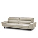 Ver imagem 5 de Sofá Decorativo Ashton 3 Lugares Sala de Estar 256cm Pés em Aço Couro Bege G88 - Gran Belo