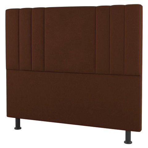 Cabeceira Cama Box Solteiro Grace 90Cm Suede Terracota