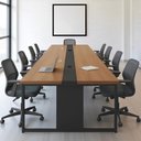 Ver imagem 3 de Mesa Reunião Grande 8 Lugares 3,60m Noce Preto