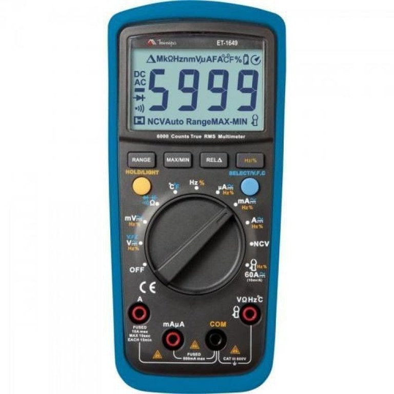 Multimetro Digital Et1649 Preto e Azul Minipa