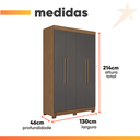 Ver imagem 4 de Guarda Roupas Solteiro 4 Portas 2 Gavetas Castro Andirá