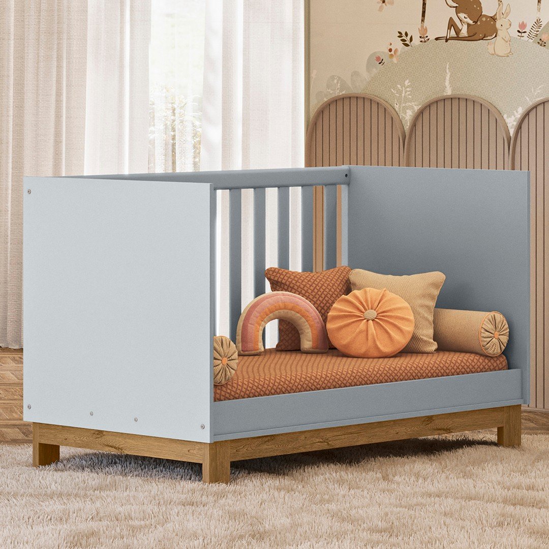 Berço Americano Mini Cama Slim Q Encanto Cinza - Qmovi - 6