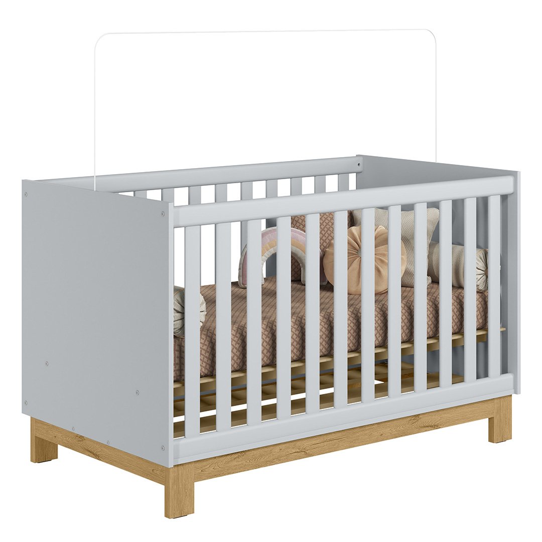 Berço Americano Mini Cama Slim Q Encanto Cinza - Qmovi - 1