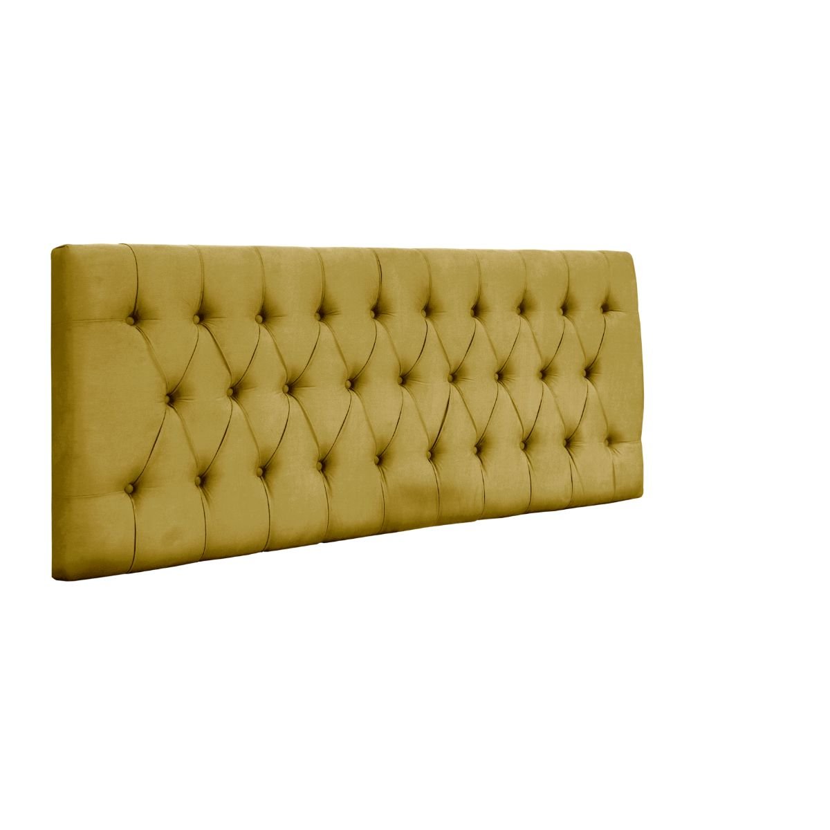 Cabeceira Painel Imperatriz 100Cm Cama Box Suede Amarelo - 1