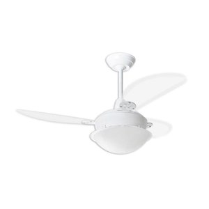 Ventilador de Teto Pérola 3 Velocidades Pás Transparente 127V Branco - Loren Sid
