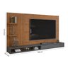 Painel para Tv até 60 Polegadas 01 Porta Bento Freijó Cinza Urbano Dj Móveis - 2
