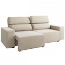 Ver imagem 2 de Sofá 3 Lugares Charm Reclinável e Retrátil Nude - Viero Móveis