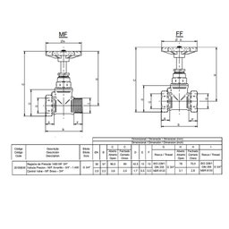 Registro de Pressão 1.400 Latão M/F 3/4 DOCOL - 2