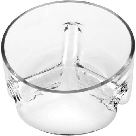 Petisqueira para Servir Home&co com 3 Divisoes Vidro 8x16x16cm Transparente