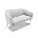 Ver imagem 7 de Kit 01 Namoradeira 02Lug E 01 Poltrona Stella Natural Cinza