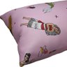 Fronha Portallar Malha Estampada Disney Princesas Brilhantes 48cmx68cm Rosa - 3