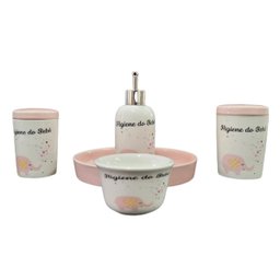 Kit Higiêne Bebê Organizador Banheiro Bandeja Infantil 3493RO - 2