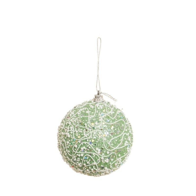 Kit Bola de Natal para Pendurar Árvore de Natal 6 Peças 8cm Verde - 1