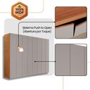 Ver imagem 6 de Guarda Roupa Casal Atacama em Mdf 8 Portas 8 Cabideiros Naturalle/off White sem Gavetas