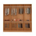 Ver imagem 5 de Guarda Roupa Casal Atacama em Mdf 8 Portas 8 Cabideiros Naturalle/off White sem Gavetas