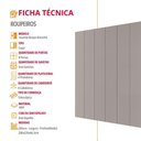 Ver imagem 7 de Guarda Roupa Casal Atacama em Mdf 8 Portas 8 Cabideiros Naturalle/off White sem Gavetas