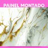 Papel de Parede Painel 3D Mármore Branco Fio Dourado 4M Revestimento Auto Colante Marmorizado - 2