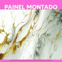 Ver imagem 2 de Papel de Parede Painel 3D Mármore Branco Fio Dourado 4M Revestimento Auto Colante Marmorizado