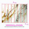Papel de Parede Painel 3D Mármore Branco Fio Dourado 4M Revestimento Auto Colante Marmorizado - 4