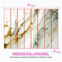 Ver imagem 4 de Papel de Parede Painel 3D Mármore Branco Fio Dourado 4M Revestimento Auto Colante Marmorizado