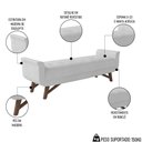 Ver imagem 3 de Cabeceira Cama Box Queen 160cm Pisa e Recamier Neville P02 Bouclé Branco - Mpozenato
