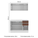 Ver imagem 2 de Cozinha Compacta 100% MDF Smart Modulada 120 cm Madesa